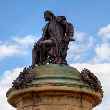 Statue of william shakespeare Stock Photos