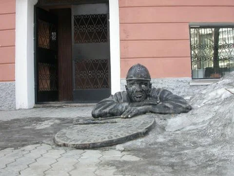 Statue of worker Stock Photos