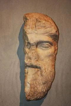 Statues and ancient artifacts at the Acropolis museum in Athens, Greece Stock Photos