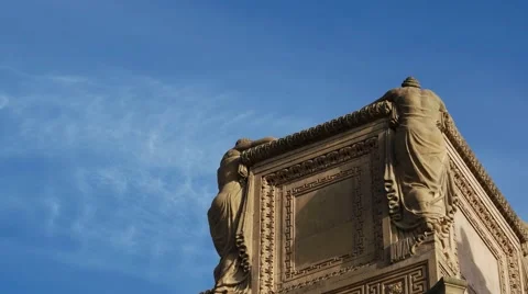 Statues and Clouds Stock Footage 49107429