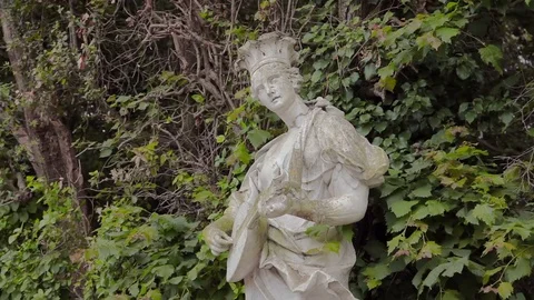 Statues and sculptures located in the park Della Reggia di Caserta Stock Footage 75427718