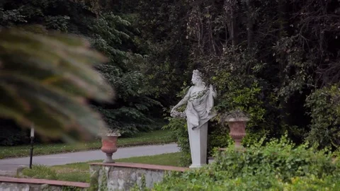 Statues and sculptures located in the park Della Reggia di Caserta Stock Footage 75431589