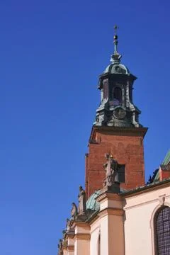 Statues at the basilica Stock Photos