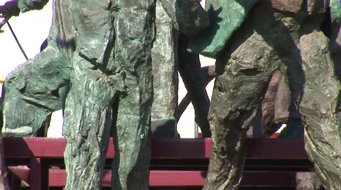 Statues in bucharest Stock Footage 45976218