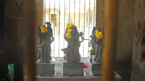 Statues of deities in colors Video stock 56482595