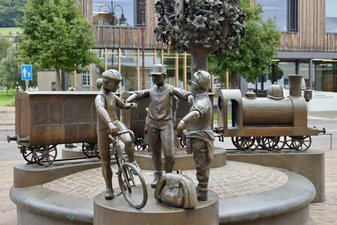 Statues in Diekirch Foto stock