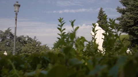 Statues in garden Stock Footage 94562978