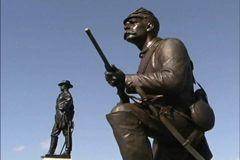 Statues Gettysburg PA Video stock 467004