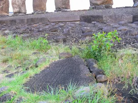 Statues of gods of Easter Island Stock Photos