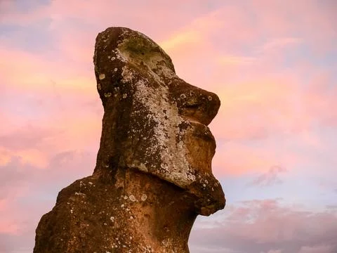 Statues of gods of Easter Island Stock Photos