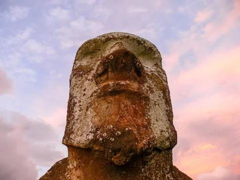 Statues of gods of Easter Island Stock Photos