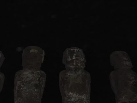 Statues of gods of Easter Island Stock Photos