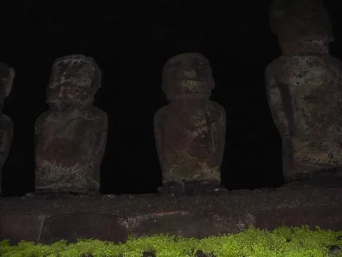 Statues of gods of Easter Island Stock Photos