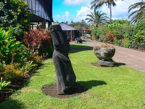 Statues of gods of Easter Island Stock Photos