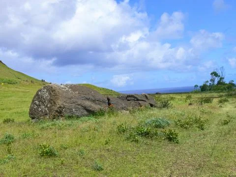 Statues of gods of Easter Island Stock Photos