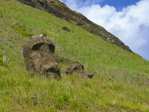 Statues of gods of Easter Island Stock Photos