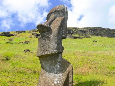 Statues of gods of Easter Island Stock Photos