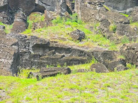Statues of gods of Easter Island Stock Photos
