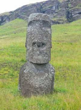Statues of gods of Easter Island Stock Photos