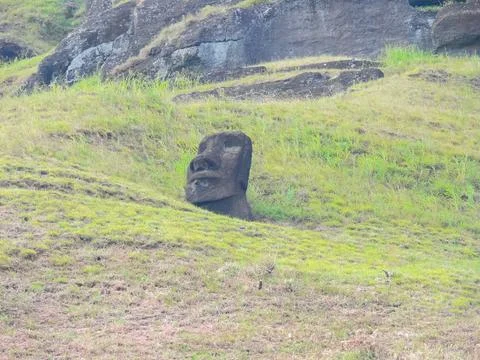 Statues of gods of Easter Island Stock Photos
