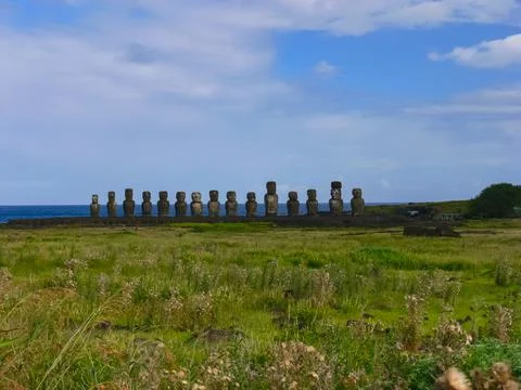 Statues of gods of Easter Island Stock-Fotos
