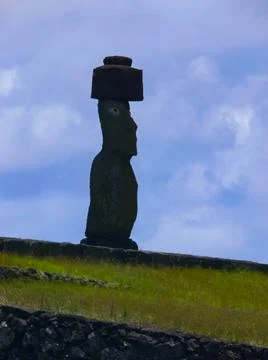 Statues of gods of Easter Island Stock Photos