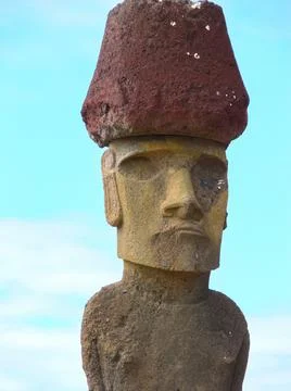 Statues of gods of Easter Island Stock Photos