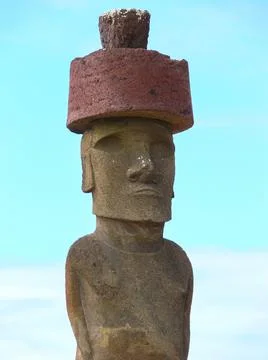 Statues of gods of Easter Island Stock Photos