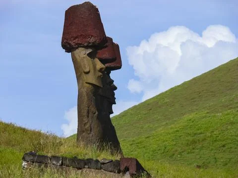 Statues of gods of Easter Island Foto stock