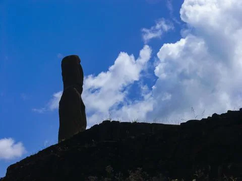Statues of gods of Easter Island Foto stock