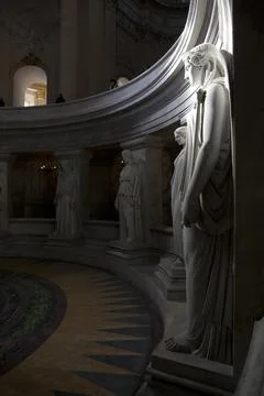Statues inside Les Invalides, site of Napoleon's tomb in Paris. Stock Photos