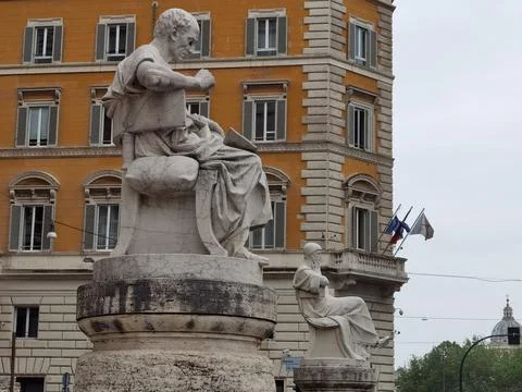 Statues of jurists Stock Photos