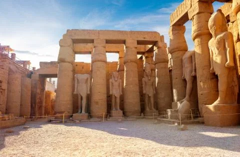 Statues in Karnak temple Stock Photos