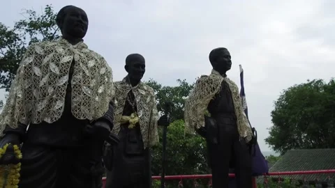 Statues at the Khao Tao Temple, Hua Hin, Thailand2 Stock Footage 130697553
