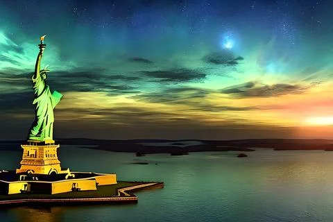 Statues of Liberty Stock Illustration