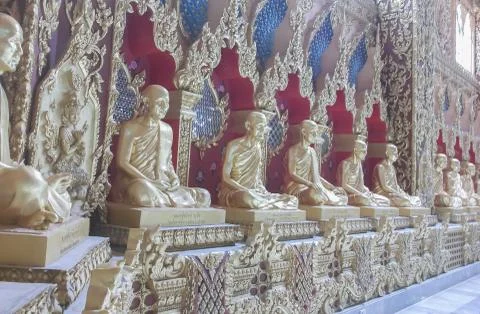 Statues of monks Stock Photos