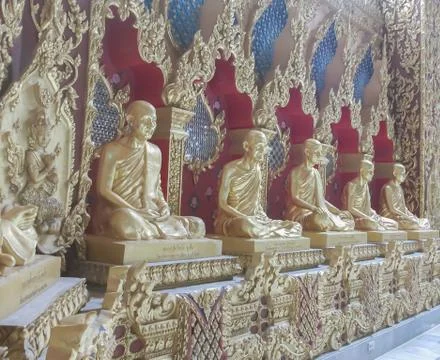 Statues of monks Stock Photos