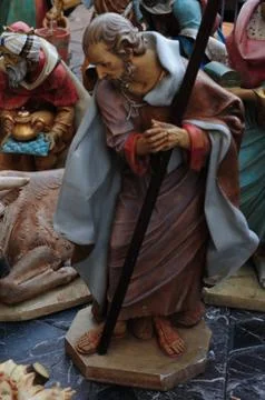 Statues of the nativity scene Stock Photos