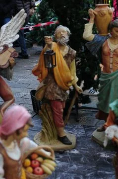 Statues of the nativity scene Foto stock