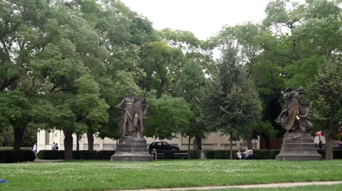 Statues in the Park Stock Footage 40735302
