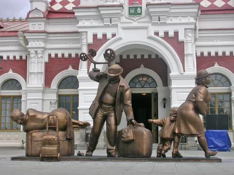 Statues to the passengers Stock Photos