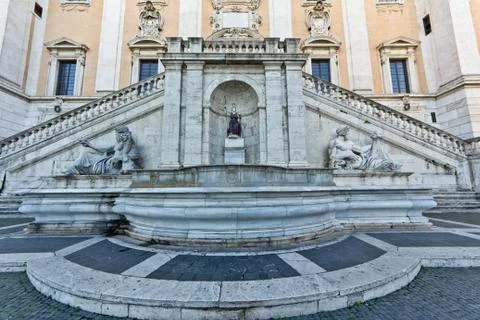 Statues at a Piazza Stock Photos