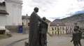 Statues in Plaza San Blas in Ecuador 4k or 4k+ Resolution