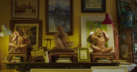 Statues in store Thailand Stock Footage 234867466