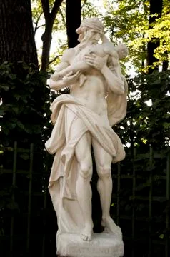 Statues of the summer garden Stock Photos