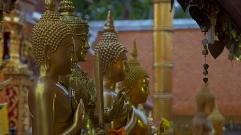 Statues in a temple Stock Footage 280175940