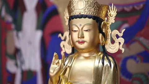 Statues in the temple Vídeo Stock 306034037