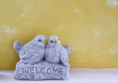 Statues two birds Stock Photos