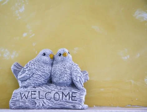 Statues two birds Foto stock