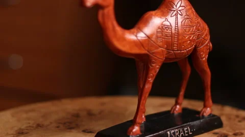 Statuette of a Camel Stock Footage 49060558